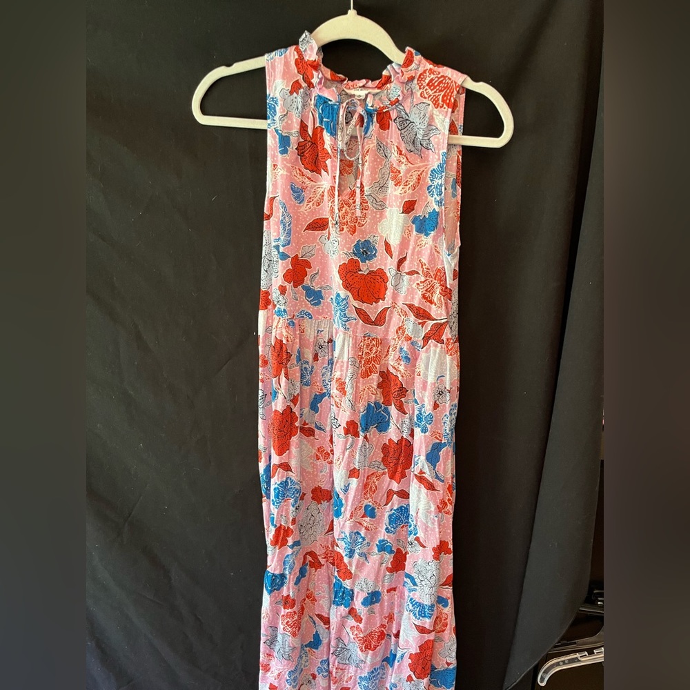 Pink floral Steve Madden floor length/maxi dress.